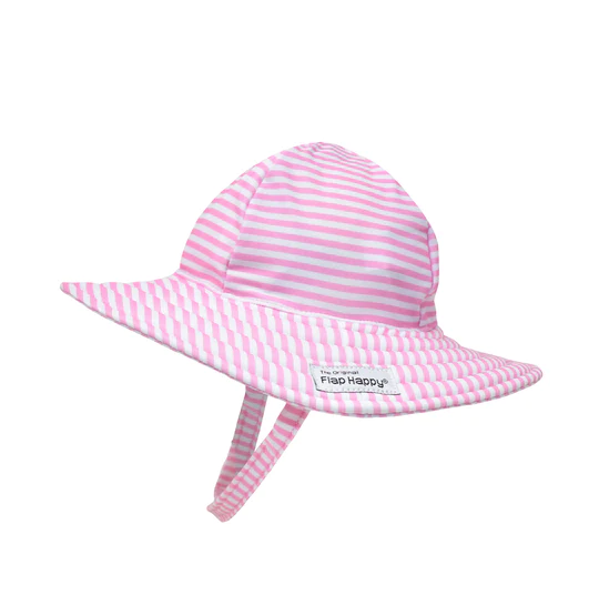 Sweet Pink Stripe UPF 50 Summer Splash Swim Hat