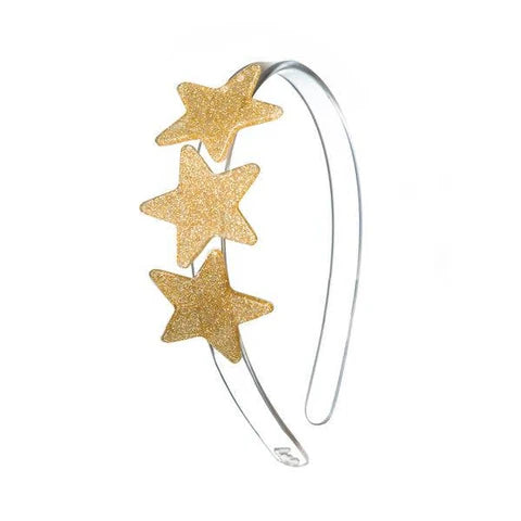 Glitter Gold Stars Headband