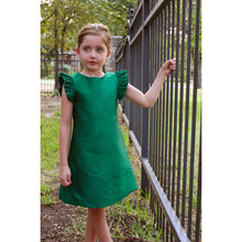Load image into Gallery viewer, A-line Flutter Sleeve Dress- Green
