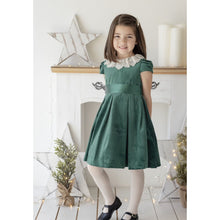 Load image into Gallery viewer, Deluxe Velvet Dress w/ Lace - Green
