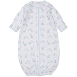 Elephant ABC's Convertible Gown- Blue