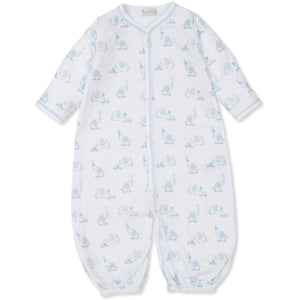 Elephant ABC's Convertible Gown- Blue