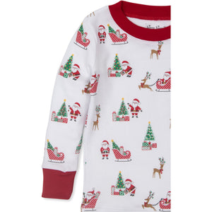 Santa's Sleigh Print Pajamas