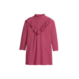 Aspen Dress - Cranberry Metallic Stripe