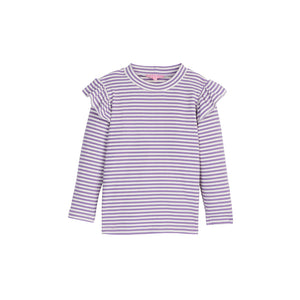 Sadie Top - Lilac Sparkle Stripe