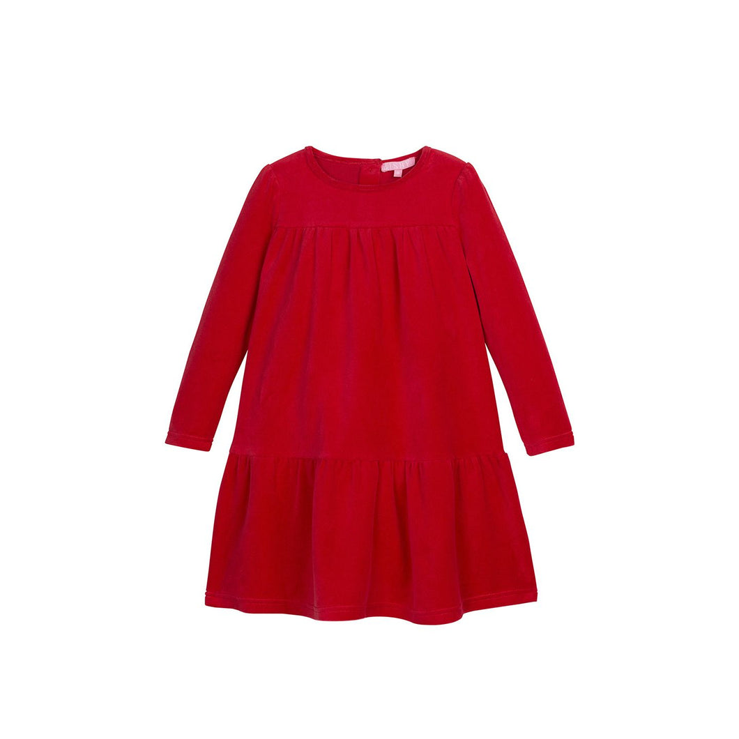 Lisle Dress - Red Velour