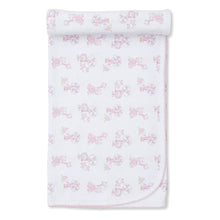 Load image into Gallery viewer, Gingham Jungle Print Blanket- Light Pink
