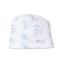 Load image into Gallery viewer, Gingham Jungle Print Hat- Light Blue
