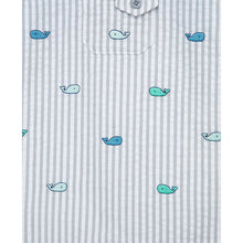 Load image into Gallery viewer, Whales Embroidered Sunsuit &amp; Hat Set

