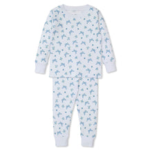 Load image into Gallery viewer, Blooming Bows Print Pajama Set in Blue
