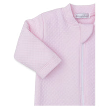 Load image into Gallery viewer, Baby Bear Club Jacquard Zip Footie in Pink
