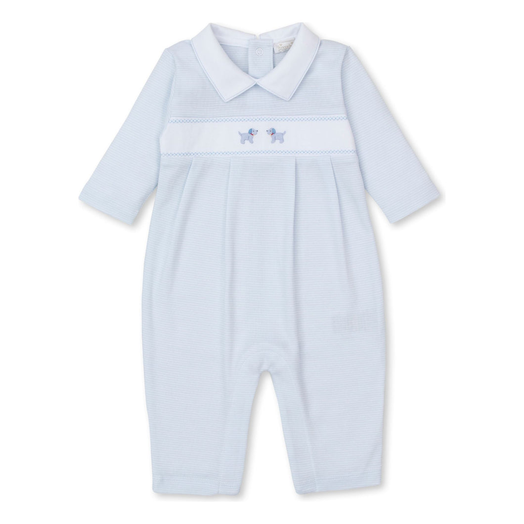 Premier Puppies Embroidered Playsuit in Blue