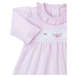 CLB Fall Medley 24' Smocked Dress in Pink