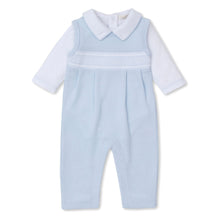 Load image into Gallery viewer, CLB Punto Ingles Smocked Overall Set in Blue
