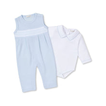 Load image into Gallery viewer, CLB Punto Ingles Smocked Overall Set in Blue
