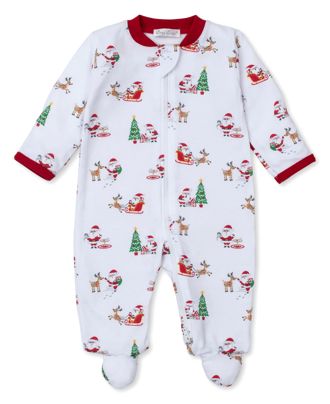 Christmas Magic Print Zip Footie