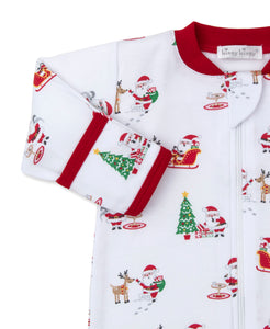 Christmas Magic Print Zip Footie