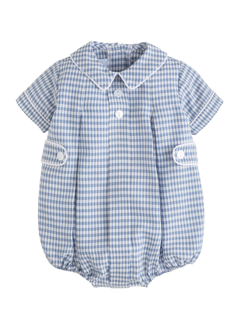 Gray Blue Gingham Davant Bubble