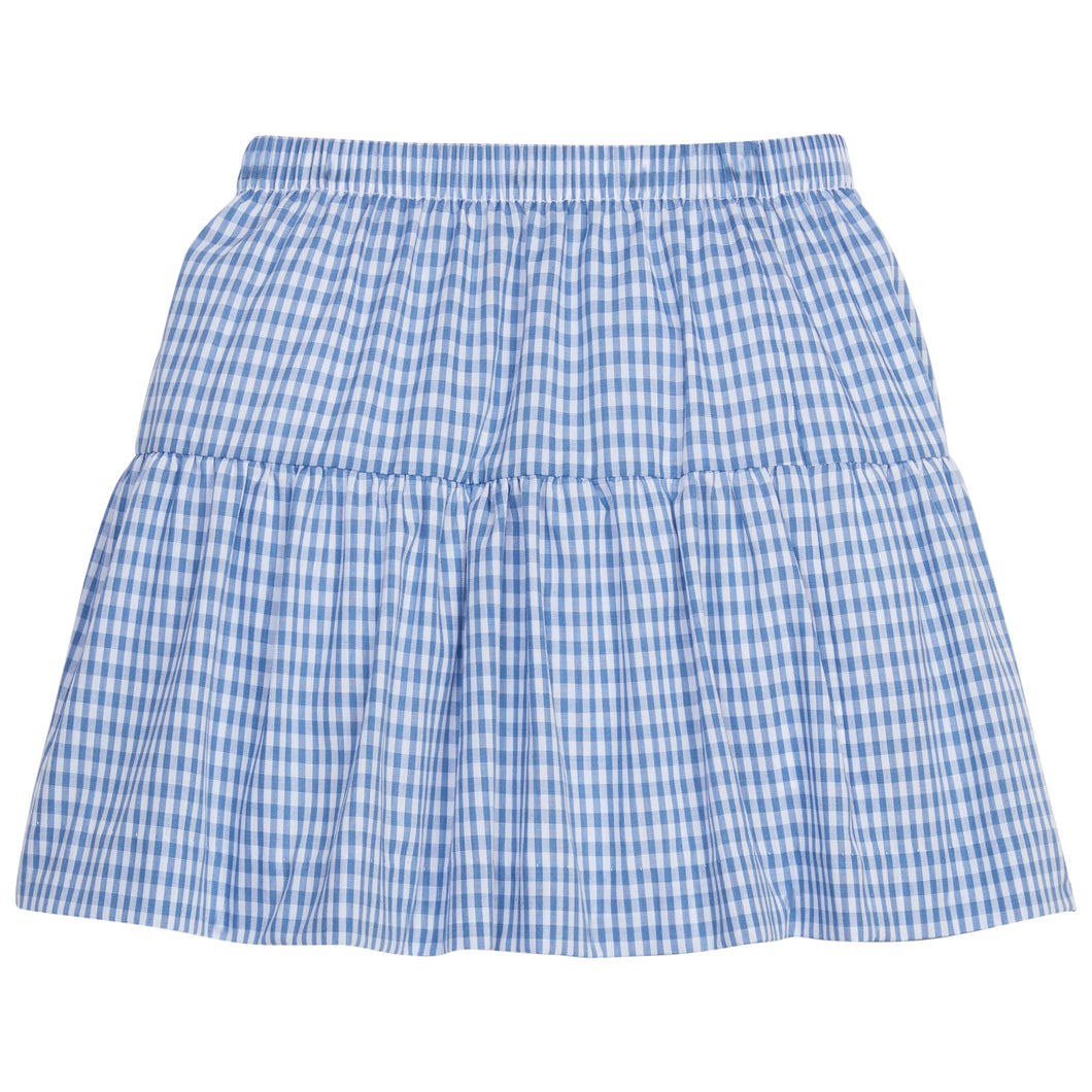 Gray Blue Gingham Jillian Skirt