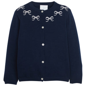 Navy Bow Essential Cardigan