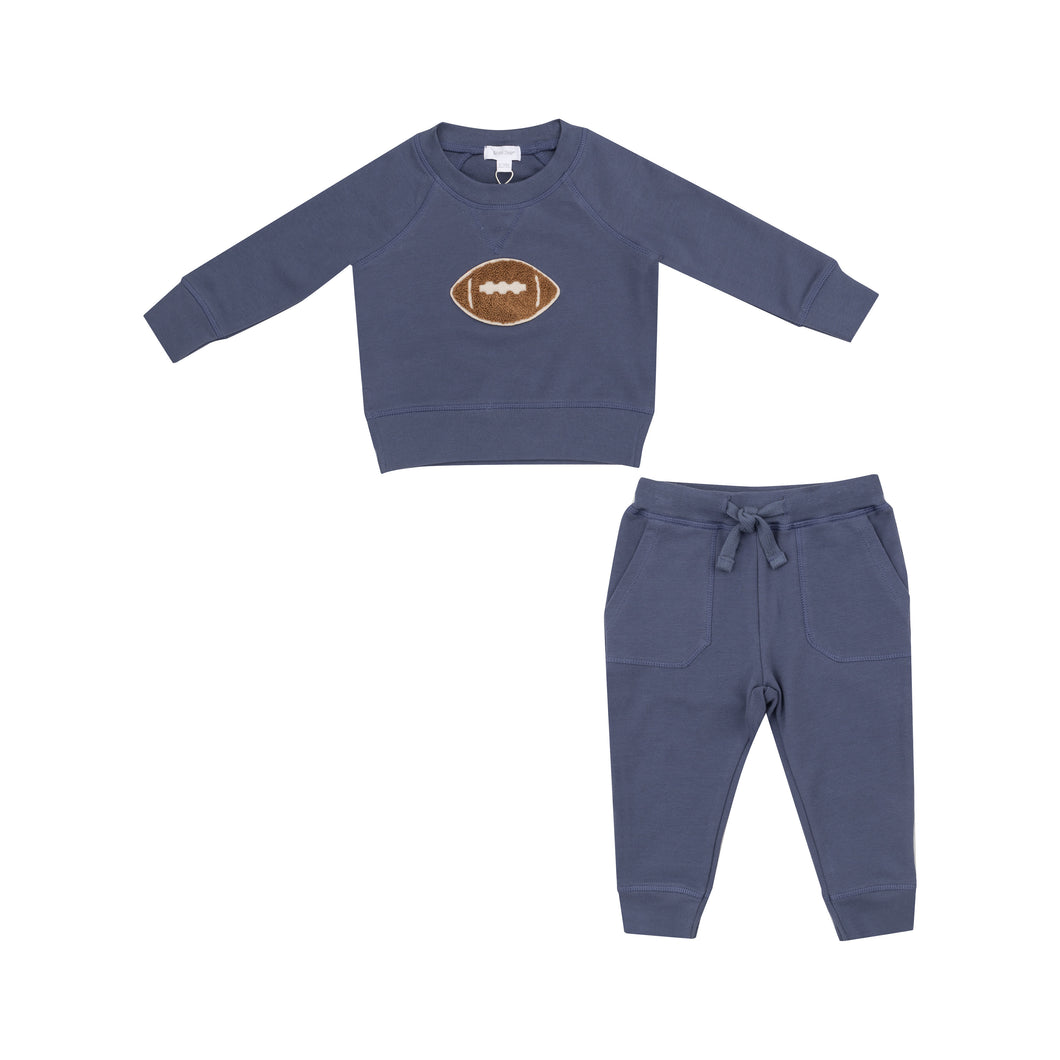 Footballs French Terry Sweatshirt & Jogger Set