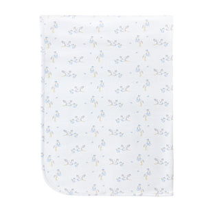Tiny Storks Boy Receiving Blanket- Blue