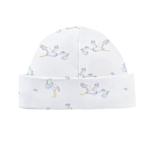 Tiny Storks Boy Round Hat- Blue
