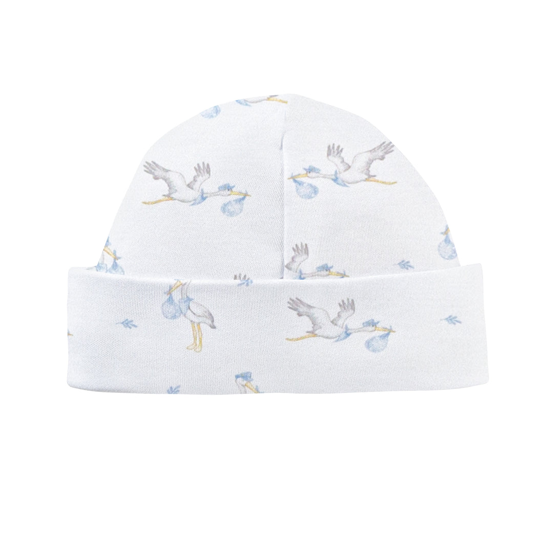 Tiny Storks Boy Round Hat- Blue