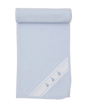 Load image into Gallery viewer, Classic Treasures Sailboat Stripe Blanket- LB
