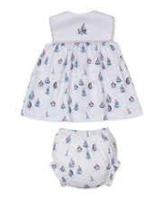 Load image into Gallery viewer, Regatta Print Dress Bloomer Set- Red White &amp; Blue
