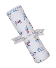 Load image into Gallery viewer, Puppy Patch Print Blanket- Blue
