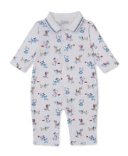 Load image into Gallery viewer, Puppy Patch Print Playsuit LS- Blue

