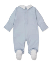 Load image into Gallery viewer, Pique Twin Bunnies Collared Footie- LB
