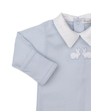 Load image into Gallery viewer, Pique Twin Bunnies Collared Footie- LB
