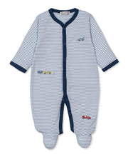 Load image into Gallery viewer, Sizzling Speedway Stripe Footie- LB
