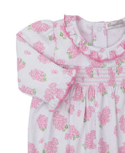 Load image into Gallery viewer, Lilac Love Print Smocked Footie
