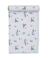 Golf Championship Print Blue Blanket