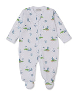 Golf Championship Print Blue Zip Footie