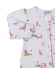 Load image into Gallery viewer, Golf Championship Print Pink Zip Footie
