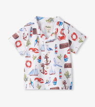 Load image into Gallery viewer, Painted Seascape Jersey SS Button Down
