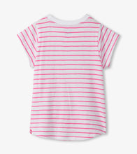 Load image into Gallery viewer, Strawberry Moon Radiant Flower Stripe Tee
