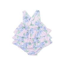 Load image into Gallery viewer, Hydrangeas Bamboo Ruffle Sunsuit
