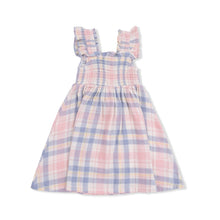 Load image into Gallery viewer, Dusty Plaid Muslin Smocked Sundress
