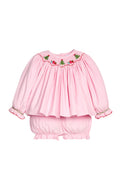 Holly Days- Smocked Bishop Bloomer Set
