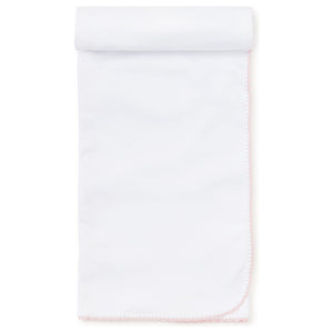 New Premier Basics Blanket- White/Pink