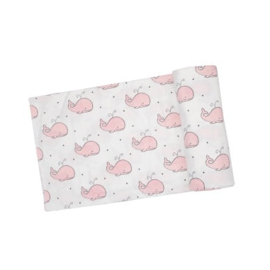 Pink Bubbly Whale Swaddle