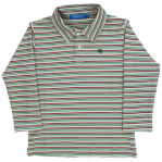 Harry Striped Performance Polo LS- Holly