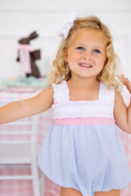 Load image into Gallery viewer, Babs Bubble Seersucker- Breakers Blue/ Sandpearl Pink
