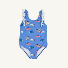 Load image into Gallery viewer, Ruehling Ruffle Bathing Suit- Here Fishy Fishy/ WAW
