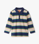Varsity Stripes Rugby Shirt LS- Patriot Blue